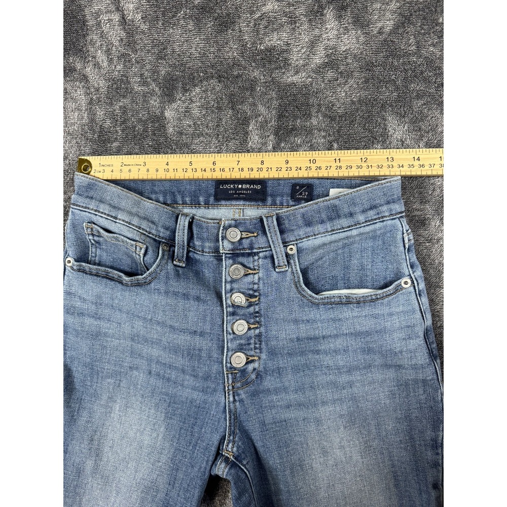 Lucky Brand Bridgette High Rise Ankle Skinny Jeans Button Fly Light Wash 8/29 - Picture 2 of 13